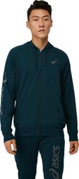 Asics Big Logo Hoodie Blue Grey