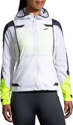 Brooks Run Visible Convertible White Windbreaker Jacket Women