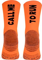 Pacific and CO Call Me Socks Neon Orange