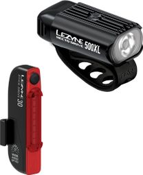 Paire d'Éclairages Lezyne Hecto Drive 500XL / Stick Drive Noir