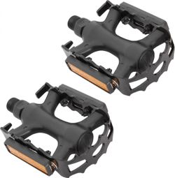 Paar Massi M611 Aluminium Flat Pedals Schwarz