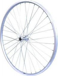 ROUE 26  VTT AVANT JANTE ALU DOUBLE PAROI ARGENT FREIN PATIN MOYEU ALU BLOCAGE RAPIDE