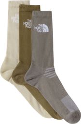 Chaussettes The North Face Multi Sport Gris/Vert/Beige (3 Paires)