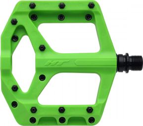 Coppia di pedali piatti HT Components Supreme-C PA32A Verde Fluorescente