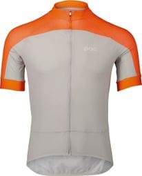 Poc Essential Road Logo Short Sleeve Jersey Grijs/Oranje