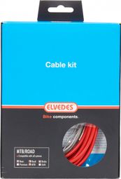 Kit Complet Freinage / Câbles et Gaines / Basic Elvedes Rouge