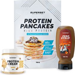 PACK PETIT-DEJ – PANCAKES - PROTEIN CREAM Cookies + ZERO SYRUP Caramel