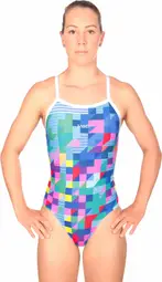 Mako Neired Pixel Multicolor Damen-Badeanzug