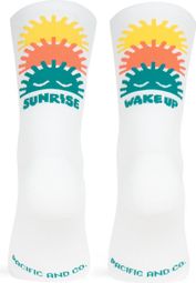 Pacific and CO Wake Up Tree Socks White 