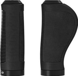 Paire de Poignées Ergonomiques Brooks Rubber 100/100 mm Noir