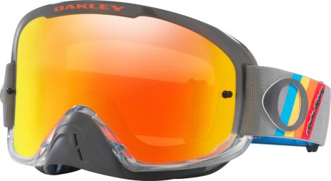 Masque Oakley O-Frame 2.0 PRO MX Troy Lee Design Grey Stripes / Fire Iridium / OO7115-49