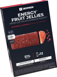 Pâtes de fruits énergétiques Decathlon Nutrition Fraise/Cranberries 12x25g