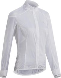 Chaqueta cortavientos Triban Ultralight para mujer blanca