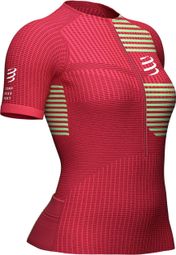 Compressport Tri Postural Kurzarmtrikot Damen Rosa/Grün