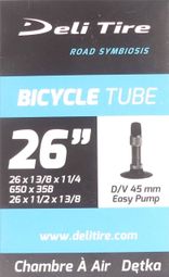 Deli Tire Chambre À Air 26 X1-3/8 (37/42-590) - Dv40Mm