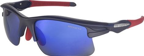 Demetz Bike-Star Sunglasses Matte Black / Blue Mirror