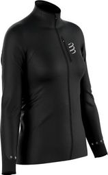 Chaqueta cortavientos Compressport Hurricanepara mujer Negra