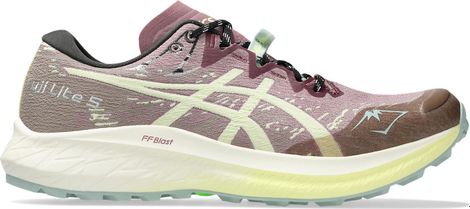 Chaussures Trail Asics Fuji Lite 5 Rose/Jaune Femme