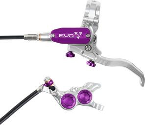 Hope Tech4 EVO GR4 Silver / Violet Front Brake Standard Hose