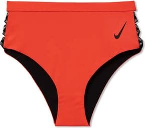 Braga de bikini de cintura alta Nike Swim Cheeky Naranja