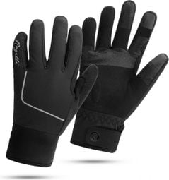 Gants Velo Long De Hiver Rogelli Essential - Femme - Noir