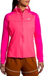 Brooks Women's High Point Waterproof Jacket Pink