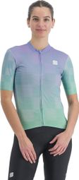 Sportful Rocket Violett/Grünes Damen Kurzarmtrikot