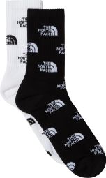 2 paar The North Face Everyday Mid-Calf Socks Zwart/Wit (x2)