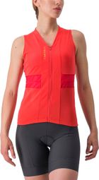 Ärmelloses Damen Trikot Castelli Anima 4 Rot