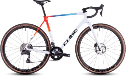 Cube Cross Race C:68X TE Cyclocross Bike Shimano Ultegra Di2/GRX Di2 12S 700 mm Teamline Weiß Blau Rot 2025