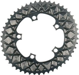 AbsoluteBlack Premium Oval Kettenblatt 110/5 Lochkreis für Sram 11 V Grau