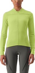 Castelli Anima 4 Lime Green Women's Long Sleeve Jersey