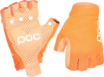 Pair of Poc Avip Road Orange Zink Short Gloves
