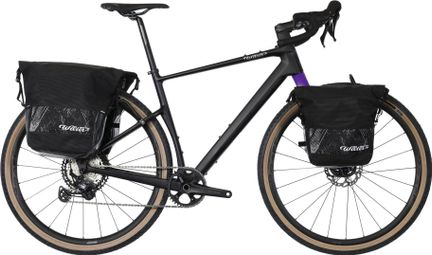 Gravel bike Wilier Triestina Adlar Shimano GRX 12V 700 mm Black Violet 2024 + Bikepacking Kit