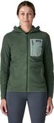 Patagonia R1 Air Full-Zip Hoody Fleece, grün, für Damen