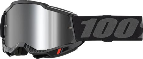 100% Accuri 2 Junior Mountain Bike Goggles - Black - Silver Mirror