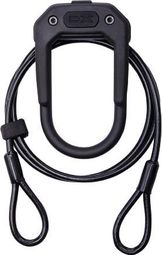 Hiplok DX Plus U-lock + 2 m of Cable Black