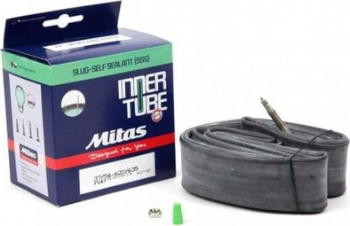 MITAS - Chambre a Air Anti Crevaison 26x1 75 - 2 50 av40 Schrader - Conception en Butyle Standard - Fiable et Résistante