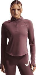 Dames Nike Tempo Swoosh Run Pink 1/2 Zip Top