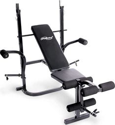 Banc de musculation multifonction inclinable dossier réglable butterfly fixation jambes support haltères charge max 255 kg station banc d haltérophilie complet fitness