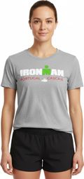 Dames Ironman Portugal-Cascais Grijs Korte Mouw T-Shirt