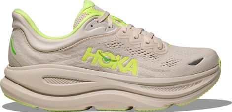 Hoka Bondi 9 Men's Running Shoes in Gray/Yellow/Red