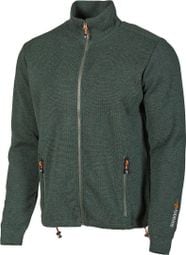 Ivanhoe gilet Hadar Full Zip Vert fusil-laine mérinos fine-Vert