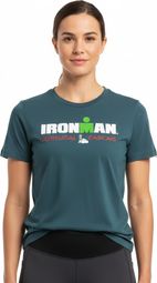 Dames Turquoise Blauw Ironman Portugal-Cascais Korte Mouw T-Shirt