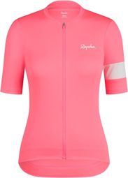 Maillot Rapha Core Jersey Rose/Blanc Femme