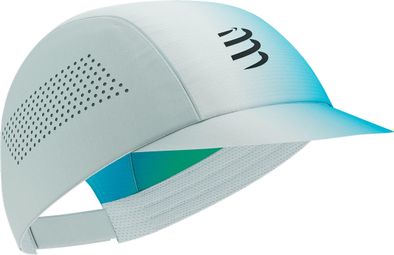 Compressport Pro Racing Star Cap - White/Blue/Green