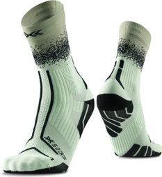 X-Socks Trailrun Terraskin Perform Crew-sokken Groen/Zwart