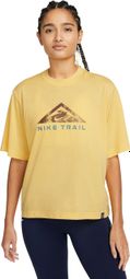 Camiseta de trail Nike Dri-Fit Mujer Amarillo