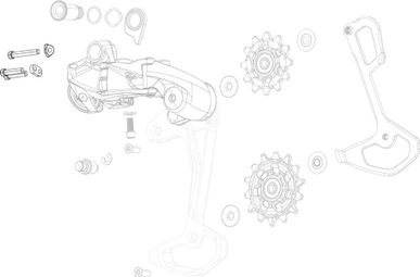 Sram Cover/Skid XX SL T-Type Eagle AXS Derailleur Onderdeel