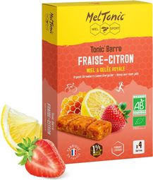 4 Meltonic Tonic Aardbei Citroen Biologische Energierepen 4x25g